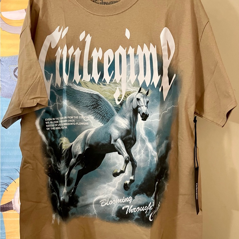Civil Regime Tan Graphic T-Shirt